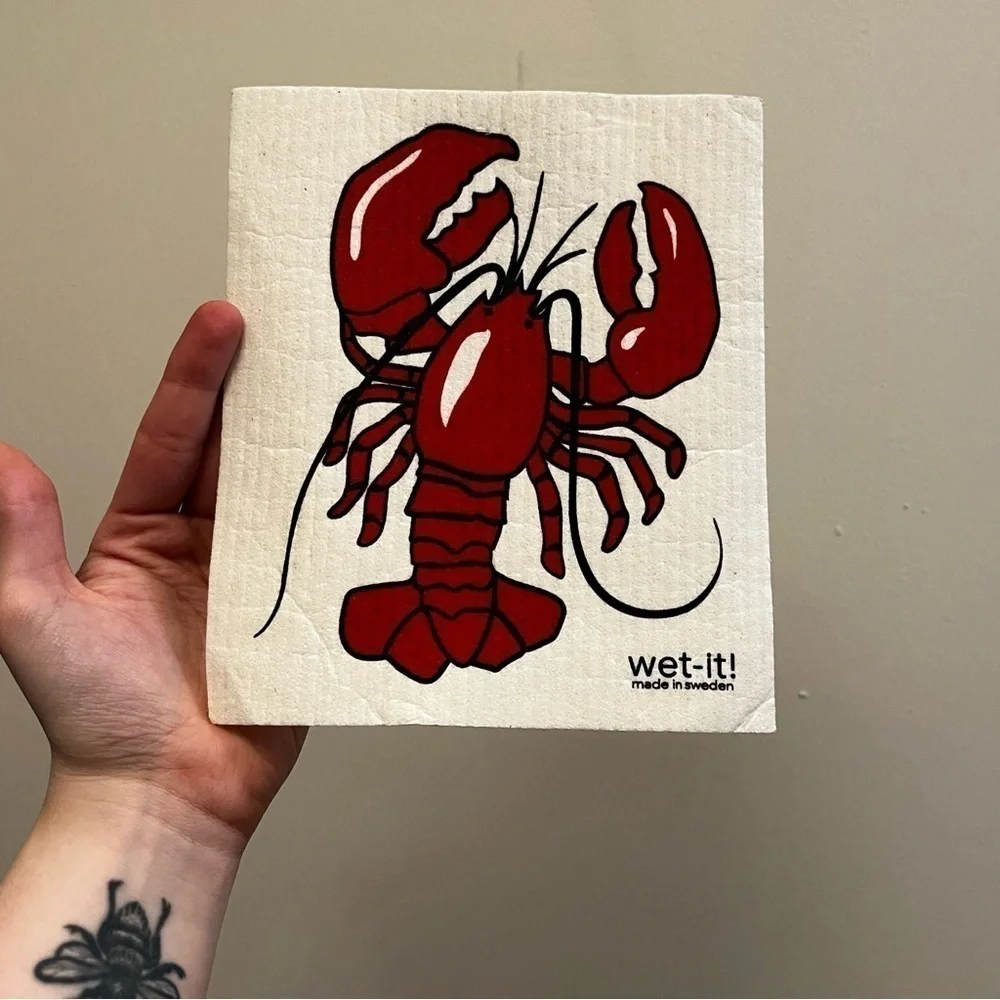 NWT Wet It Lobster Reusable Dishcloth